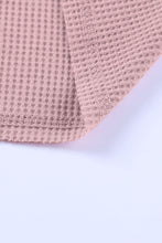 Load image into Gallery viewer, Waffle-Knit Dropped Shoulder Notched Top
