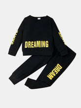 Cargar imagen en el visor de la galería, Conjunto de top y pantalón DREAMING para niña