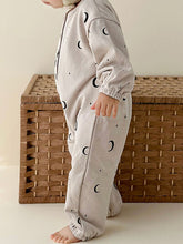 Load image into Gallery viewer, Printed Button Up Dropped Shoulder Jumpsuit