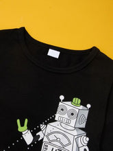 Load image into Gallery viewer, ROBOT Round Neck Long Sleeve T-Shirt