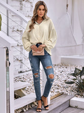 Load image into Gallery viewer, Johnny Collar Buttoned Dropped Shoulder Top