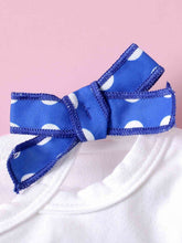 Load image into Gallery viewer, Graphic Bow Detail Top and Polka Dot Pleated Skirt Set