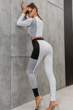 Load image into Gallery viewer, Color Block Crop Top and Leggings Set