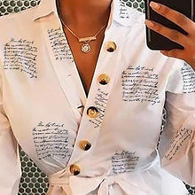 Load image into Gallery viewer, Elegant Lantern Sleeve Bow Tie Blouse Streetwear