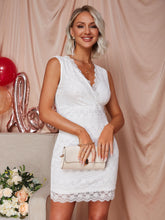 Load image into Gallery viewer, Lace Surplice Sleeveless Mini Dress