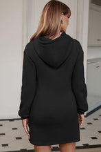 Load image into Gallery viewer, Drawstring Long Sleeve Hooded Dress