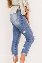 Load image into Gallery viewer, RISEN Simone High Rise Distressed Raw Hem Skinny Jeans