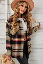 Load image into Gallery viewer, Plaid Pocketed Button Down Shacket