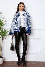 Load image into Gallery viewer, Printed Long Sleeve Winter Coat with Pockets