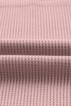 Load image into Gallery viewer, Waffle-Knit Dropped Shoulder Notched Top