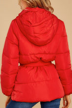Load image into Gallery viewer, Women Winter Red Puffer Jacket