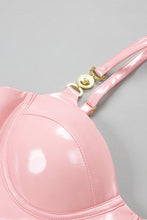 Load image into Gallery viewer, PU Leather Buckle Detail Cropped Cami and Skirt Set