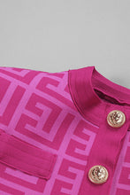 Cargar imagen en el visor de la galería, Conjunto de chaqueta y pantalón con botones delanteros estampados