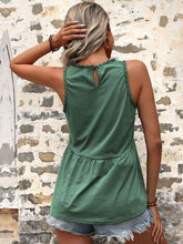 Load image into Gallery viewer, Scalloped Sleeveless Peplum Top