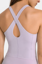 Load image into Gallery viewer, Crisscross Back Round Neck Yoga Tank