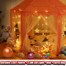 Load image into Gallery viewer, Pink Girls Castle Play Tent Princess Playhouse Children Kids Indoor