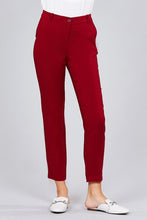 Load image into Gallery viewer, Seam Side Pocket Classic Stretch Crop Pants