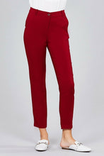 Load image into Gallery viewer, Seam Side Pocket Classic Stretch Crop Pants