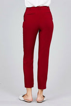 Load image into Gallery viewer, Seam Side Pocket Classic Stretch Crop Pants