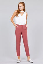 Load image into Gallery viewer, Seam Side Pocket Classic Stretch Crop Pants