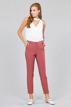 Load image into Gallery viewer, Seam Side Pocket Classic Stretch Crop Pants