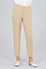 Load image into Gallery viewer, Seam Side Pocket Classic Stretch Crop Pants