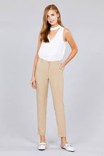 Load image into Gallery viewer, Seam Side Pocket Classic Stretch Crop Pants