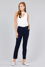 Load image into Gallery viewer, Seam Side Pocket Classic Stretch Crop Pants