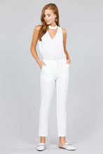 Load image into Gallery viewer, Seam Side Pocket Classic Stretch Crop Pants