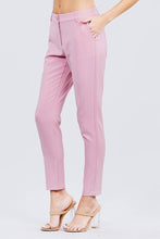 Load image into Gallery viewer, Seam Side Pocket Classic Stretch Crop Pants
