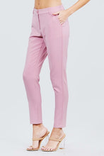 Load image into Gallery viewer, Seam Side Pocket Classic Stretch Crop Pants