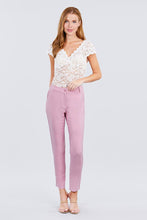 Load image into Gallery viewer, Seam Side Pocket Classic Stretch Crop Pants