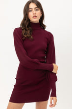 Load image into Gallery viewer, Knit Turtle Neck Sweater Dress
