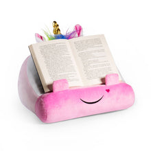 Load image into Gallery viewer, Cuddly Reader Unicorn Book Holder with storage