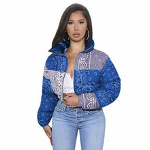 Load image into Gallery viewer, Women Coat, Bandana Style Paisley Print Outerwear Bubble Jacket