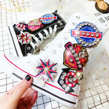 Load image into Gallery viewer, Girls Rhinestone Sport High-Top Sneakers