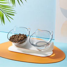Load image into Gallery viewer, Non-slip cat bowl double-layer pet bowl with stand