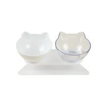 Load image into Gallery viewer, Non-slip cat bowl double-layer pet bowl with stand
