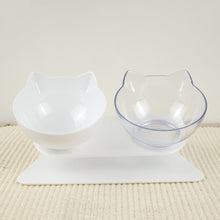 Load image into Gallery viewer, Non-slip cat bowl double-layer pet bowl with stand