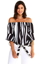 Cargar imagen en el visor de la galería, Blusa de mujer con tirantes finos y rayas
