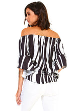Cargar imagen en el visor de la galería, Blusa de mujer con tirantes finos y rayas