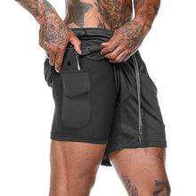 Load image into Gallery viewer, Men 2 in 1 Running Shorts Jogging Gym Fitness