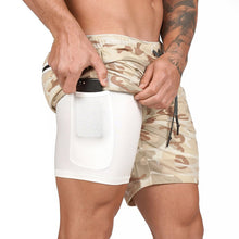 Load image into Gallery viewer, Men 2 in 1 Running Shorts Jogging Gym Fitness