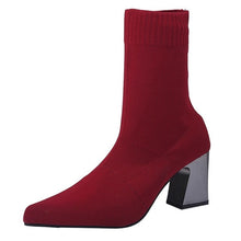 Load image into Gallery viewer, Slip-On Boots Female High Heel Boots Women