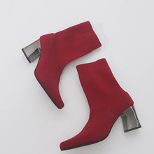 Load image into Gallery viewer, Slip-On Boots Female High Heel Boots Women