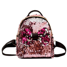 Load image into Gallery viewer, Girls Bow Tie Small Sequins Backpack