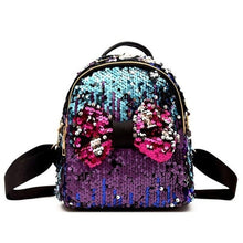 Load image into Gallery viewer, Girls Bow Tie Small Sequins Backpack
