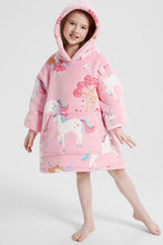 Cargar imagen en el visor de la galería, Sudadera con capucha peluda de manga larga y gran tamaño con estampado luminoso