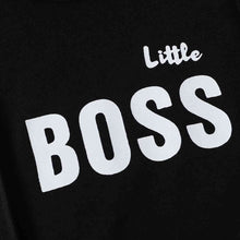 Load image into Gallery viewer, LITTLE BOSS Round Neck Long Sleeve Tee and Pants Set