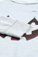 Load image into Gallery viewer, Halloween Graphic Cold-Shoulder Distressed Sweatshirt